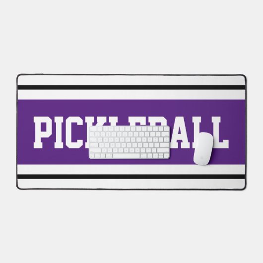Sportaktivitäten Lila Schwarz-weiße Racing Streife Schreibtischunterlage (Tastatur & Maus)