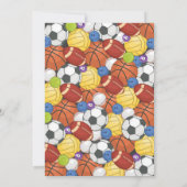 Sportaktivitäten Party Geburtstag Einladungen mit  (Rückseite)