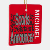 Sportansager Extraordinaire CUSTOM Keramikornament (Rechts)