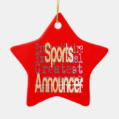 Sportansager Extraordinaire Keramik Ornament (Vorne)