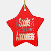 Sportansager Extraordinaire Keramik Ornament (Links)