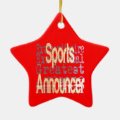 Sportansager Extraordinaire Keramik Ornament (Hinten)