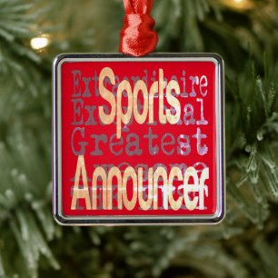 Sportansager Extraordinaire Ornament Aus Metall