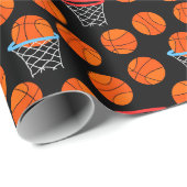 Sportart Basketball und Hopfen Geschenkpapier (Rolleneckpunkt)