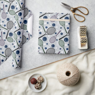 Sportart für Tennisfans. Geschenkpapier