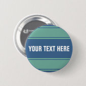 SPORTARTEN - Ocean Blue Green + Ihr Text Button (Vorne & Hinten)