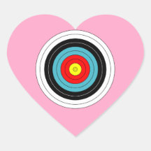 Sportarterie Ziel auf Nelken rosa Herz