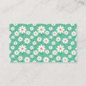 Sportarzt - Elegante Grüne Däisy Visitenkarte (Rückseite)
