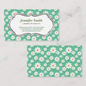 Sportarzt - Elegante Grüne Däisy Visitenkarte (Vorne/Hinten)