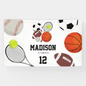Sportathletische Balls Geburtstagsparty Banner (Horizontal)