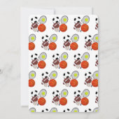 Sportathletische Balls Geburtstagsparty Einladung (Rückseite)