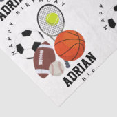 Sportathletische Balls Personalisiert Name Geburts Seidenpapier (Ausschnitt)