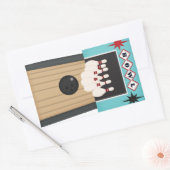 Sportaufkleber für Fun Bowling Lane Rechteckiger Aufkleber (Umschlag)