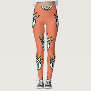 Sportaugenmuster, psychedelisch Vintag. Leggings