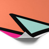 Sportaugenmuster, psychedelisch Vintag. Poster (Ecke)