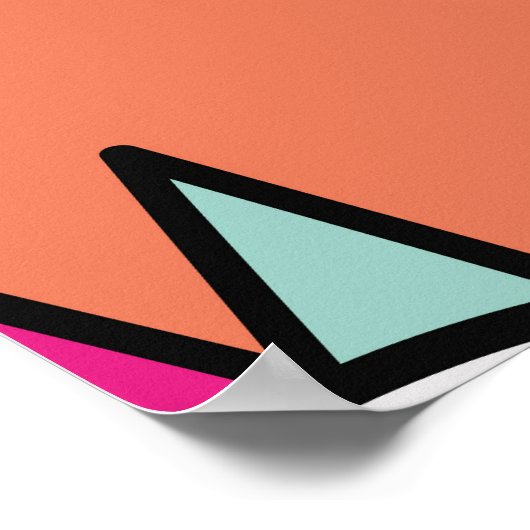 Sportaugenmuster, psychedelisch Vintag. Poster (Ecke)