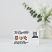 Sportausrüstung | QR-Visitenkarte Visitenkarte (Stehend Vorderseite)