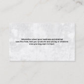 Sportausrüstung | QR-Visitenkarte Visitenkarte (Rückseite)