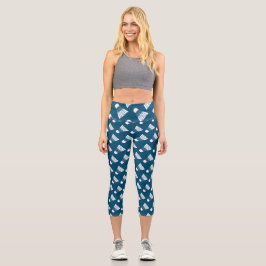 Sportbajorden mit blau-rosa Shuttleservice Capri Leggings