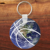 Sportball Basketball Erde Schlüsselanhänger (Vorderseite)