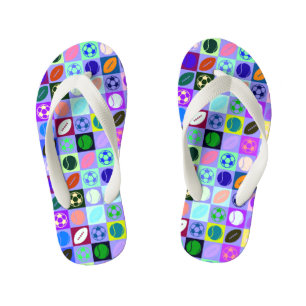 Sportball-Muster Flip Flops Kinderbadesandalen