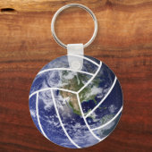 Sportball Volleyball Erde Schlüsselanhänger (Vorderseite)