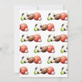 Sportbälle, alles Sport machen Save The Date (Rückseite)