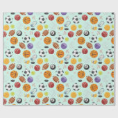 Sportbälle Geschenkpapier (Flach)