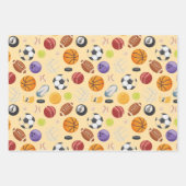 Sportbälle Geschenkpapier Set (Vorderseite 3)