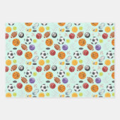 Sportbälle Geschenkpapier Set (Vorderseite)