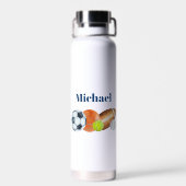 Sportbälle Individuelle Name Monogram Trinkflasche (Rückseite)