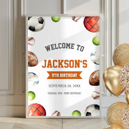 Sportbälle Wir haben ein Ball Poster Begrüßungszei