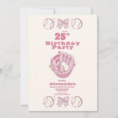 Sportbaseball Geburtstagsparty Einladung (Vorderseite)