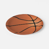 Sportbasketball Geburtstagsparty Pappteller (Schrägansicht)