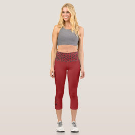 Sportbegeisternde Feline mit hohem Wellengang Capri Leggings