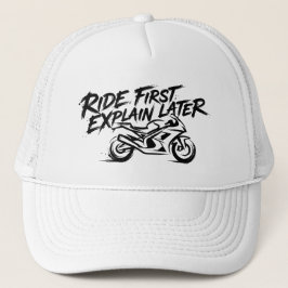 Sportbike-Fahrer-Aktionsmentalität Truckerkappe