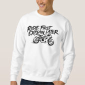 Sportbike Rider Action Mentality Sweatshirt (Vorderseite)