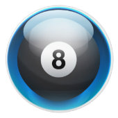 Sportbillard 8 Ball Drawer Knobs Keramikknauf (Vorderseite)