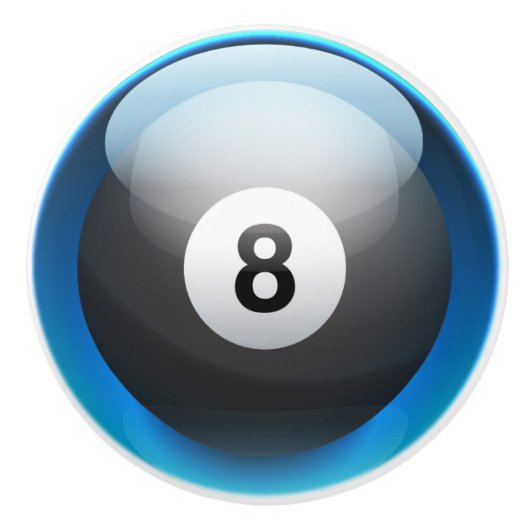 Sportbillard 8 Ball Drawer Knobs Keramikknauf (Vorderseite)