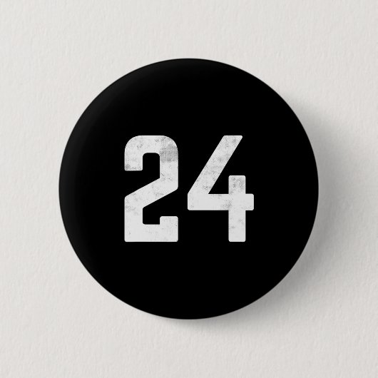 Sportblock Nummer 24 für Fußball Baseball Basket Button (Vorderseite)