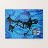 Sportboarder Blue Flames Just Chillin' Puzzle (Horizontal)