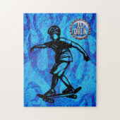 Sportboarder Blue Flames Just Chillin' Puzzle (Vertikal)
