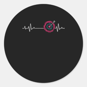 Sportbogen und Pfeil-Zielbogenimpuls Runder Aufkleber