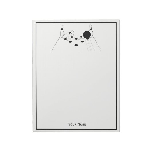 Sportbowling und Buttone Notizblock (Rotiert)