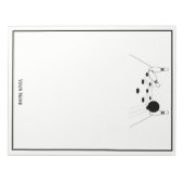 Sportbowling und Buttone Notizblock (Vorderseite)