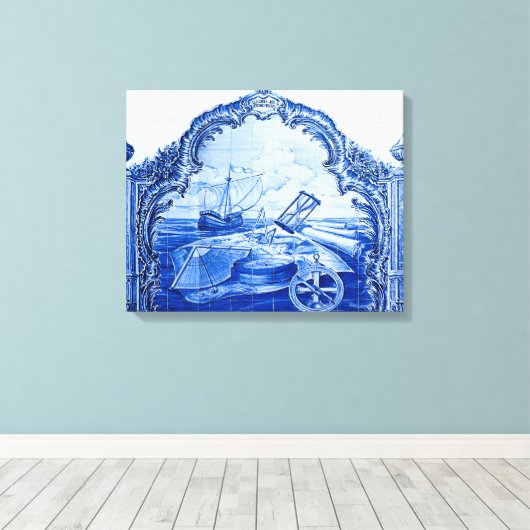 Sportclub Portugiesisch Tile Leinwand (Insitu (Holzboden))