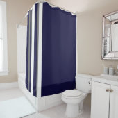 Sportdusche - Blau, grau und weiß Duschvorhang (Beispiel)