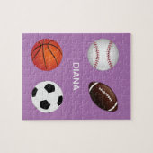 " SPORTE" PUZZLE MIT KINDERN NAME. (Horizontal)