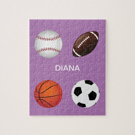 " SPORTE" PUZZLE MIT KINDERN NAME. (Vertikal)
