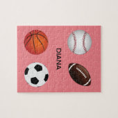 " SPORTE" PUZZLE MIT KINDERN NAME. (Horizontal)